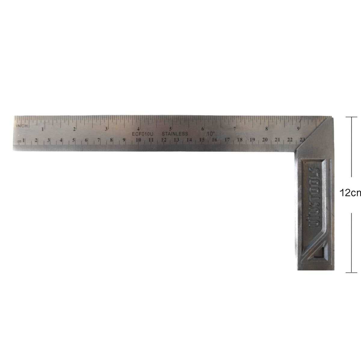 GENERICO - Escuadra de Mano 25cm Herramienta Metalica Carpintero 10 pulgadas