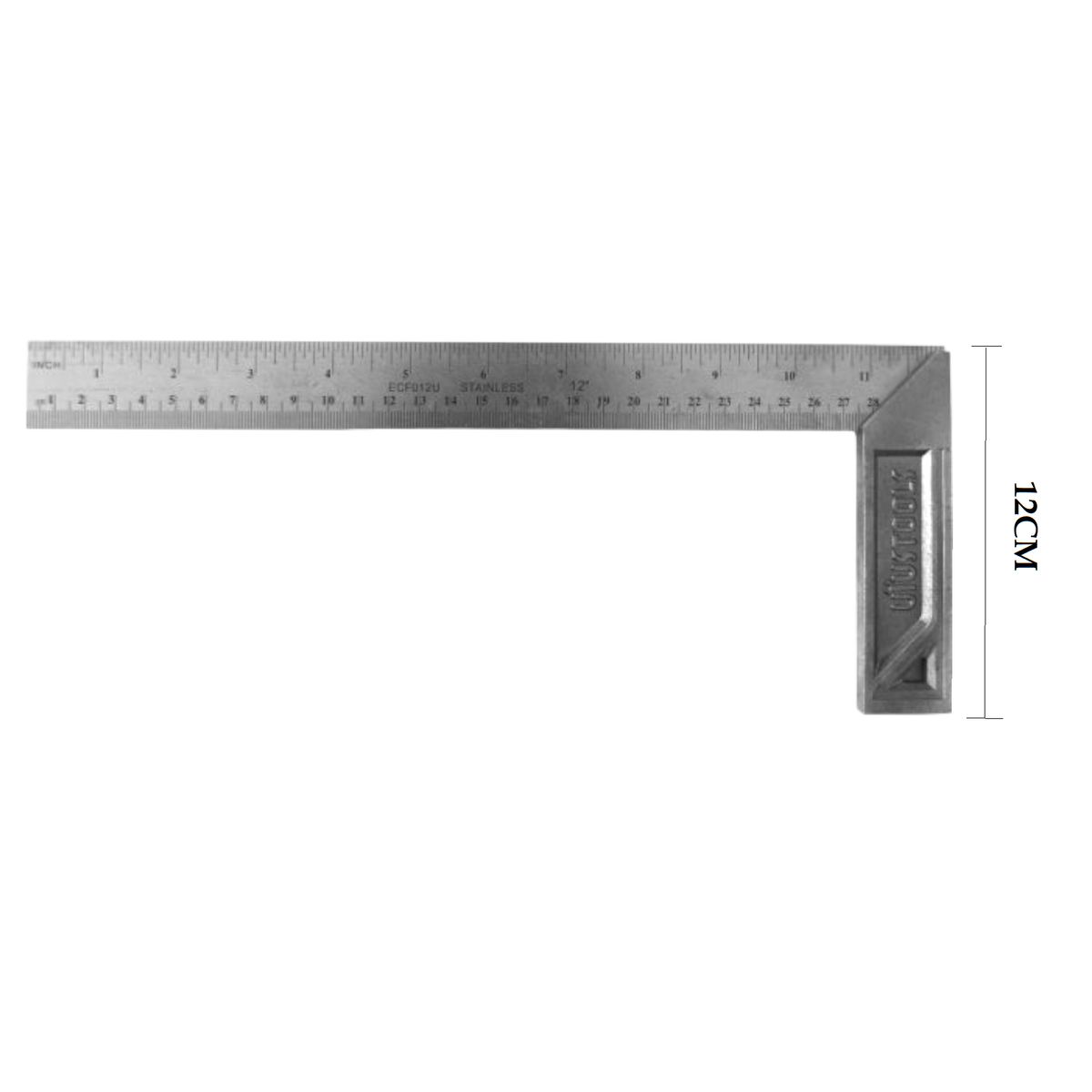 GENERICO - Escuadra de Mano 30cm Herramienta Metalica Carpintero 12 pulgadas