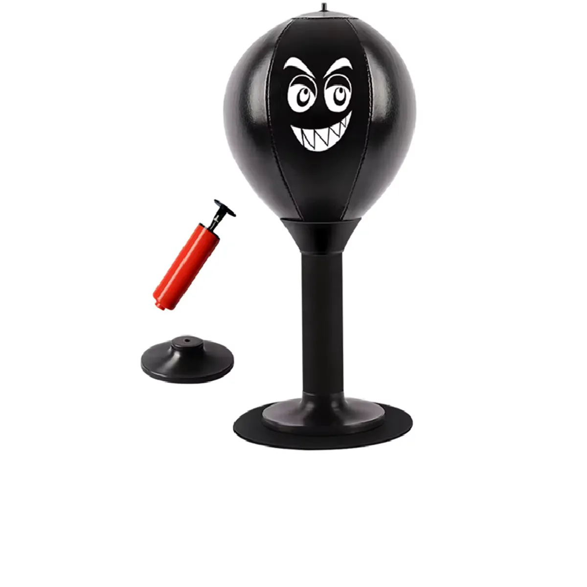 GENERICO - Saco De Boxeo Con Succión Para Escritorio Antiestres Negro Macabro