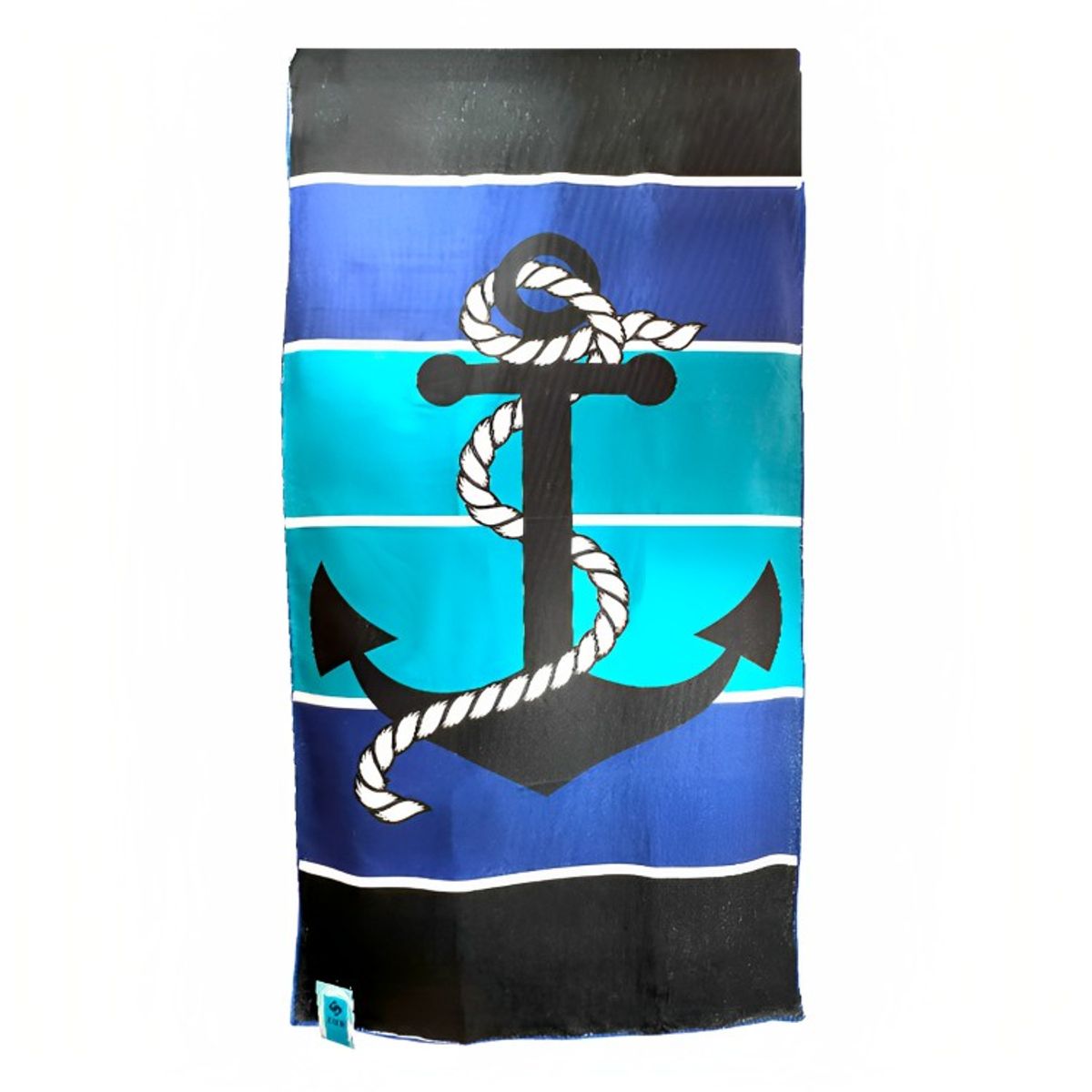 ZAHR - Toalla de Playa Microfibra Estampada  Ancla