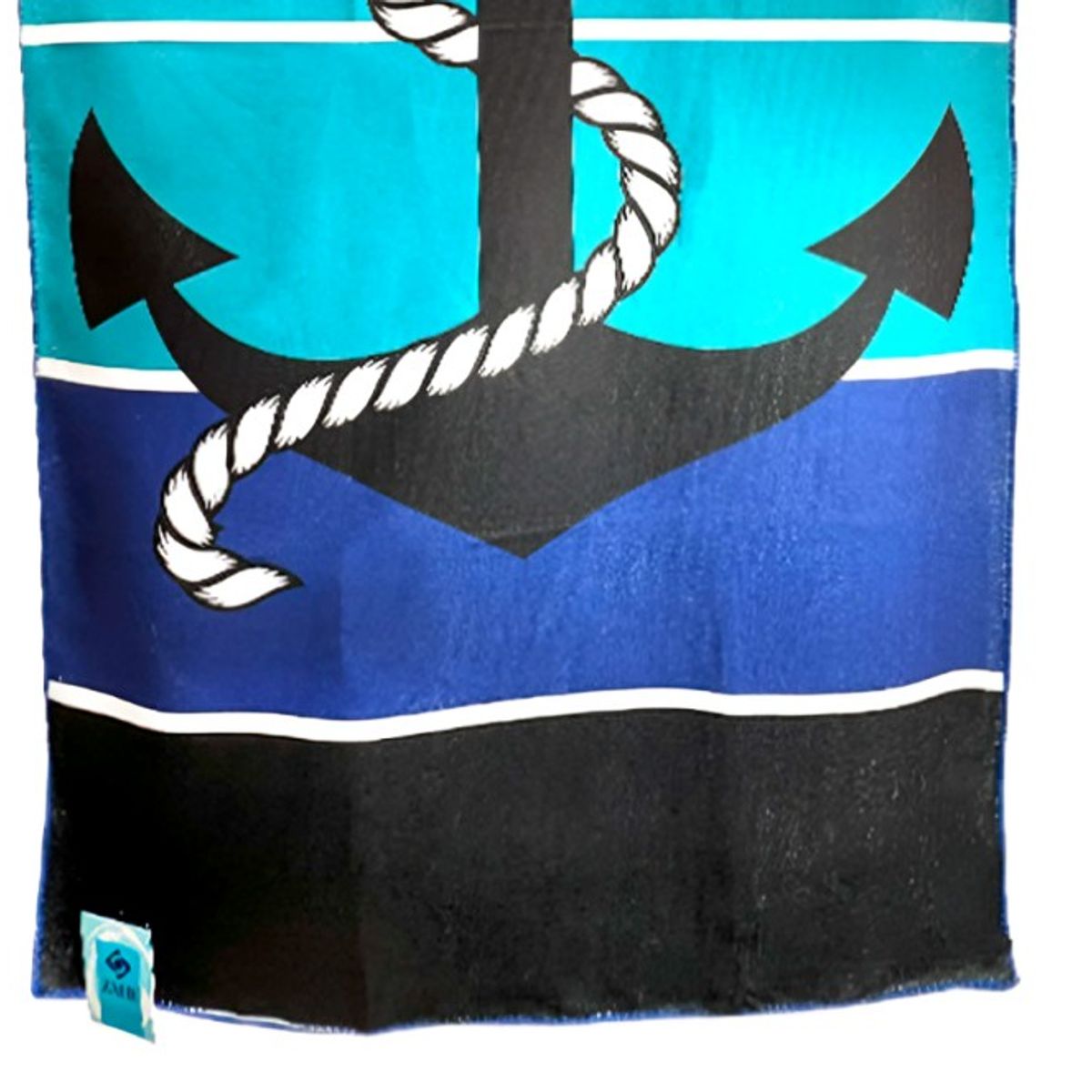 ZAHR - Toalla de Playa Microfibra Estampada  Ancla
