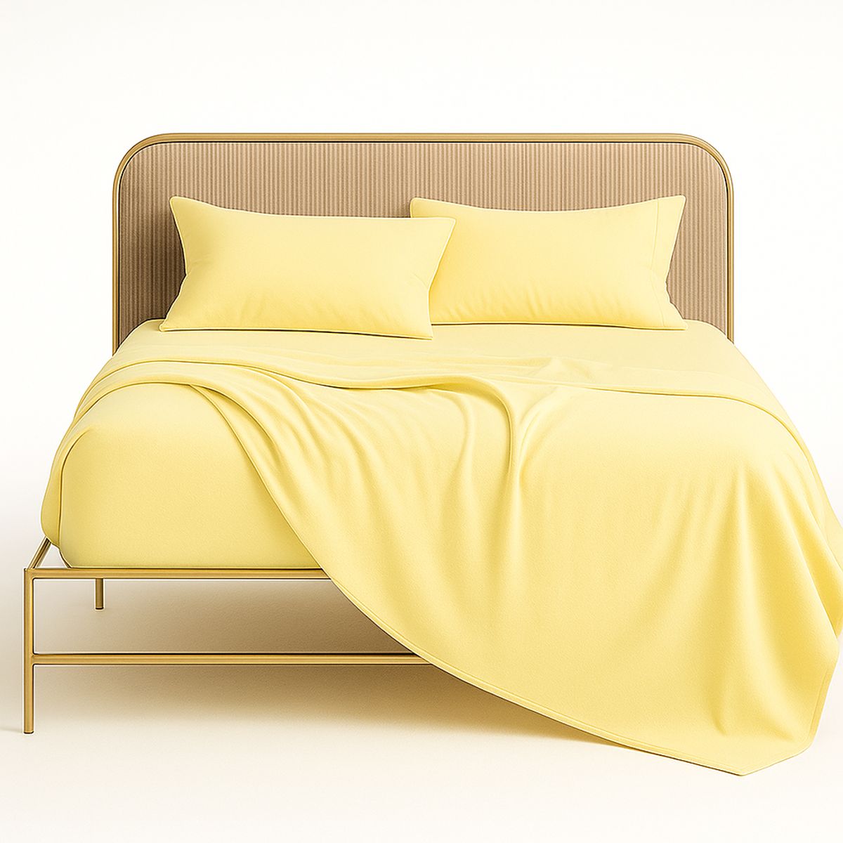 ARMONIA - Sábana 2½  Plazas 800 Hilos Liso Amarillo v1 7EF