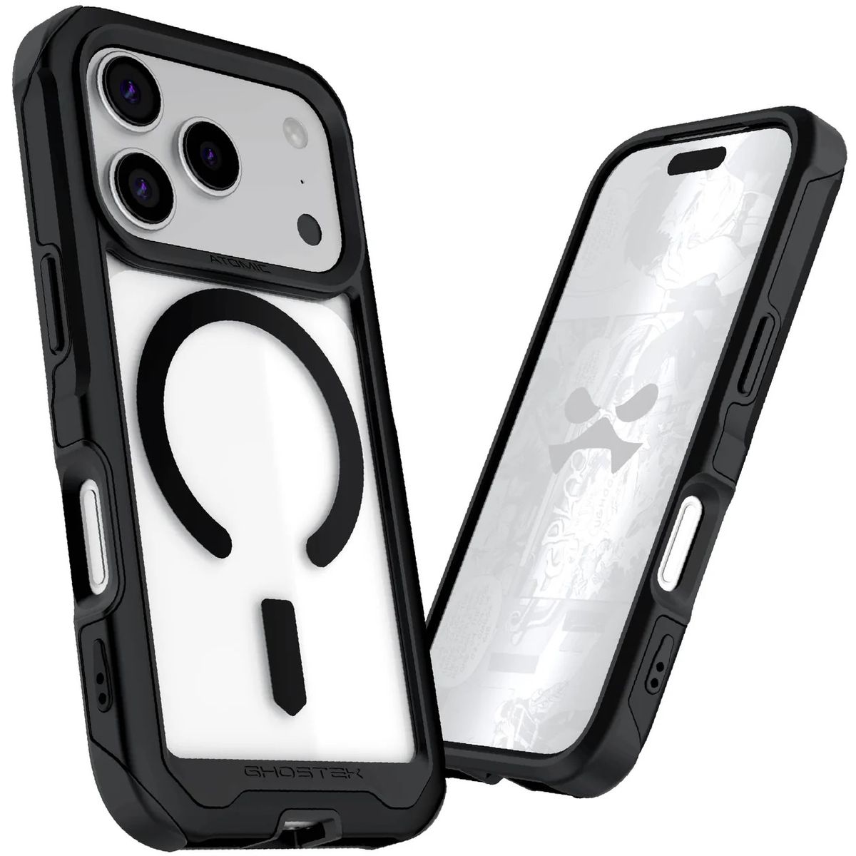 CELLBOX - Carcasa Antigolpe de Aluminio Atomic Slim para iPhone 17 Pro - Negro