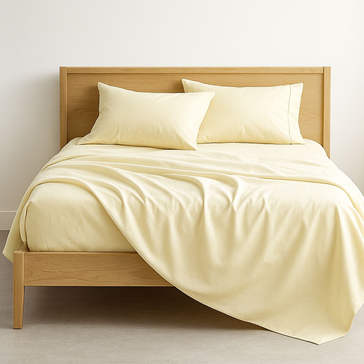 ARMONIA - Sábana 2½  Plazas 800 Hilos Liso Amarillo v12 7EF