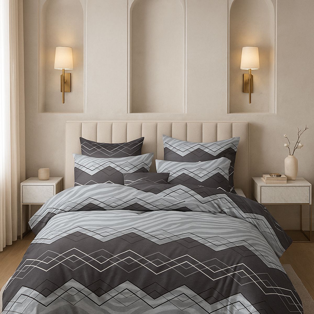 ARMONIA - Sábana King 800 Hilos Diseño Americano 831E 7EF