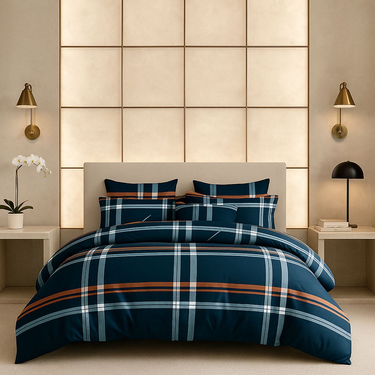 ARMONIA - Sábana 2 Plazas 800 Hilos Diseño Americano 836A 7EF