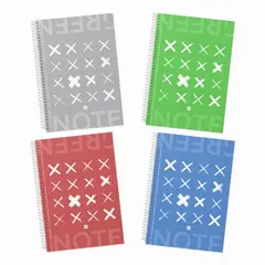 GREENNOTE - Cuaderno Triple 3 Materias Pack 4