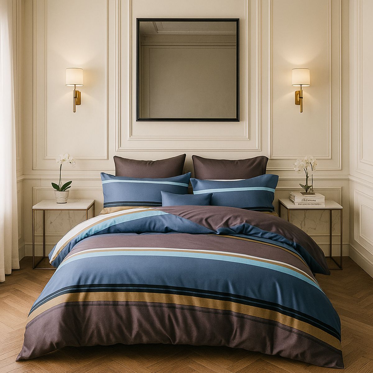 ARMONIA - Sábana King 800 Hilos Diseño Americano 840J 7EF