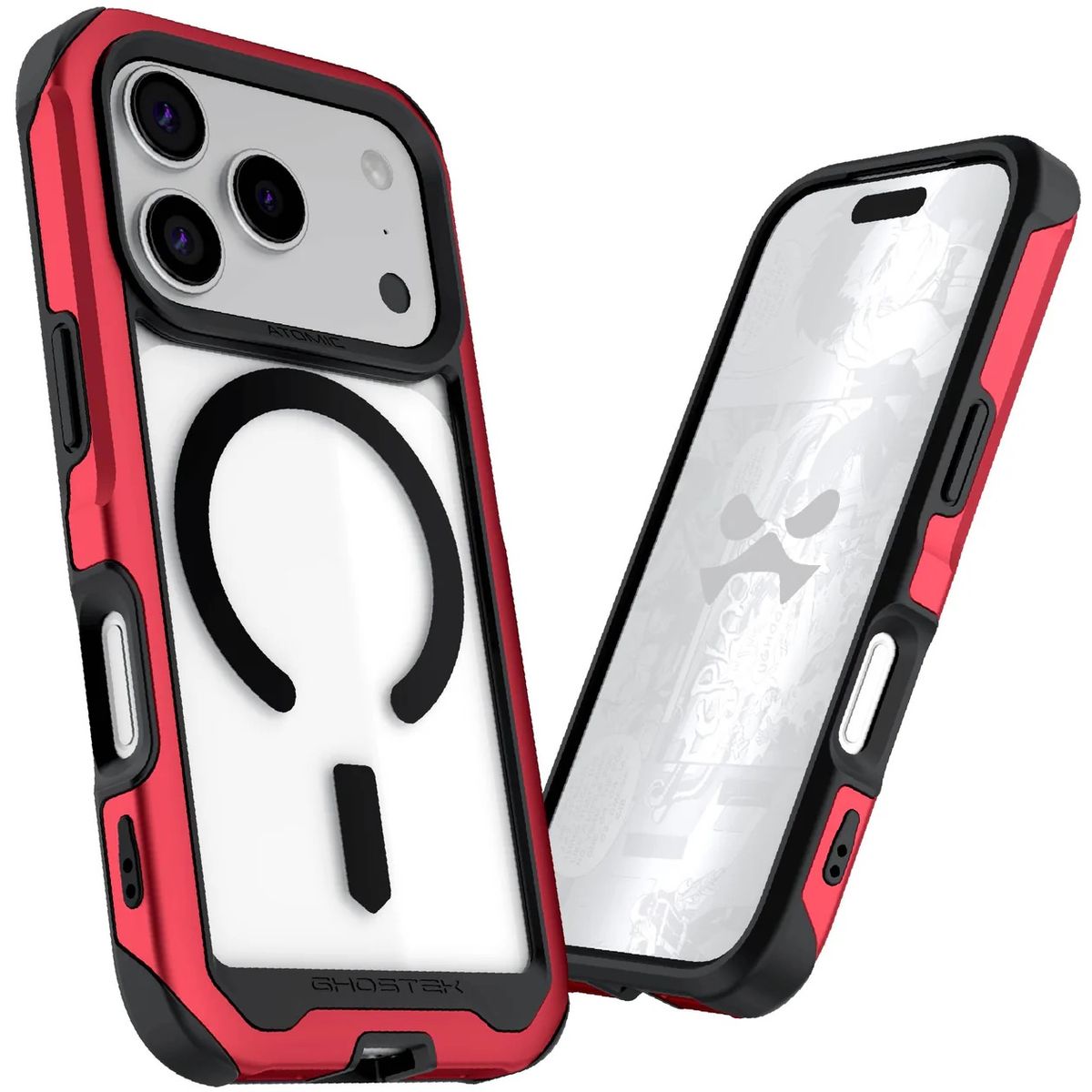 CELLBOX - Carcasa Antigolpe de Aluminio Atomic Slim para iPhone 17 Pro Max - Rojo