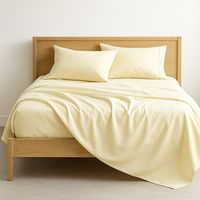 Juego de Sábana 2 Plazas 800 Hilos Liso Amarillo v12