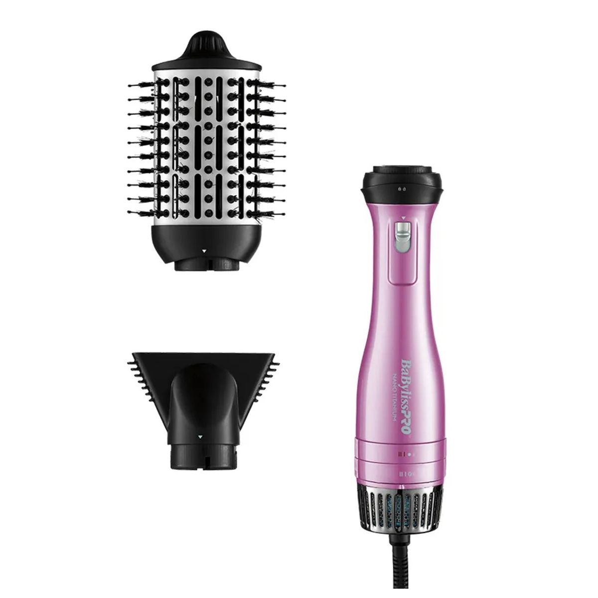 BABYLISS PRO - Cepillo Secador Nano Titanium 69mm Babyliss 2 en 1 Pink Crocus