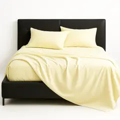 ARMONIA - Sábana 2 Plazas 800 Hilos Liso Amarillo v9 7EF