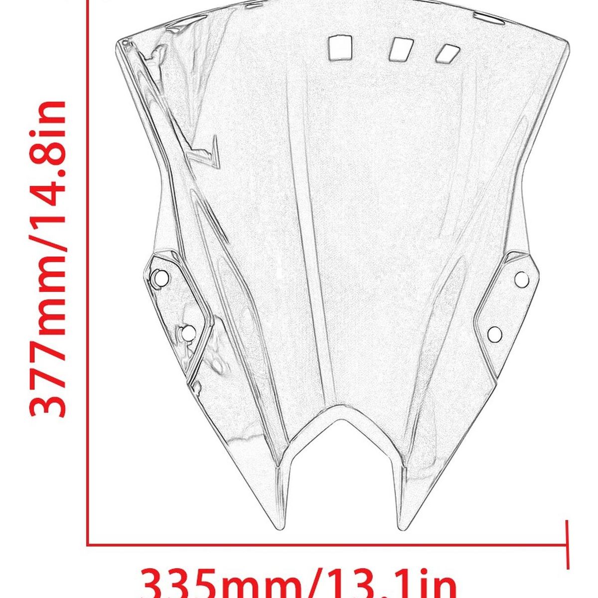 GENERICO - Burbuja O Parabrisas Moto Kawasaki Ninja 500 Ahumado