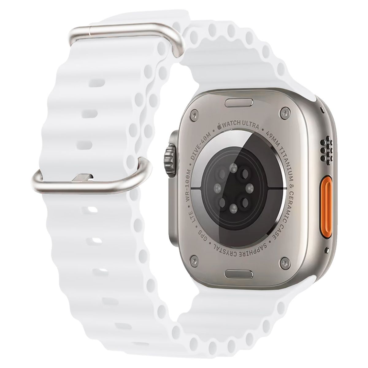 KBOD - Correa de Silicona Sport Para Apple Watch Kbod De 42 A 49mm Blanco