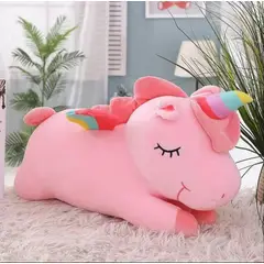DIANA - PELUCHE 3 EN 1 CON DISEÑO DE UNICORNIO ROSA 45CM INCLUYE MANTA UNICOLOR DE 1 PLAZA