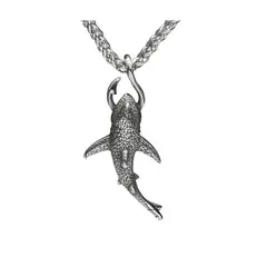 GENERICO - Collar Tiburon Silver Space Hombre Mujer Moda