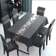 GENERICO - SET DE MANTEL CON 6 FUNDAS DE SILLAS