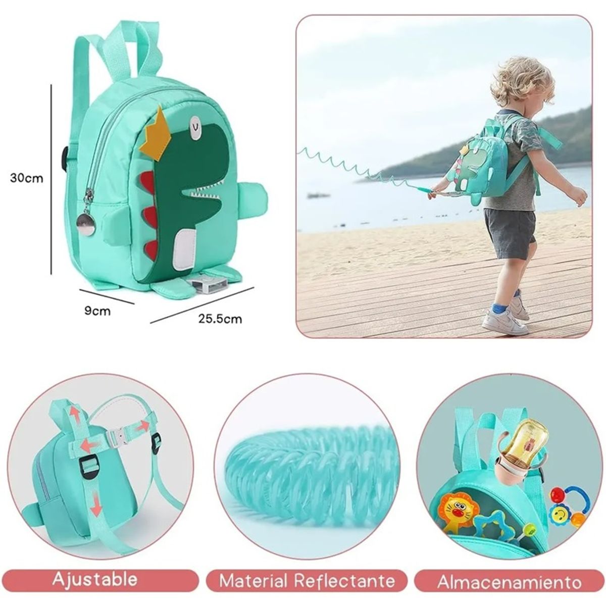 GENERICO - Mochila Con Arnés Para Niños Con Correa De Seguridad