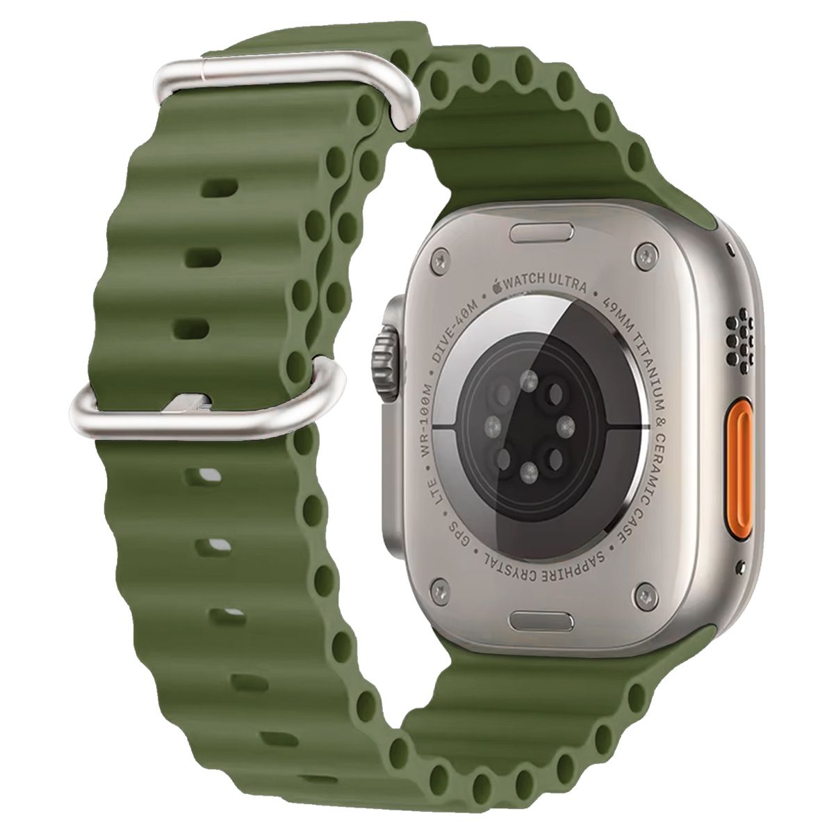 KBOD - Correa de Silicona Sport Para Apple Watch Kbod De 42 A 49mm Verde Oliva