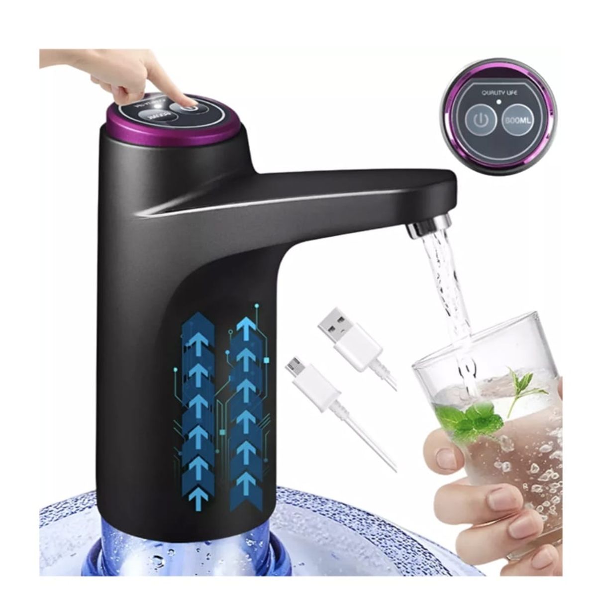 GENERICO - Dispensador Agua Electrico Bomba Usb Dosificador Agua Bidon