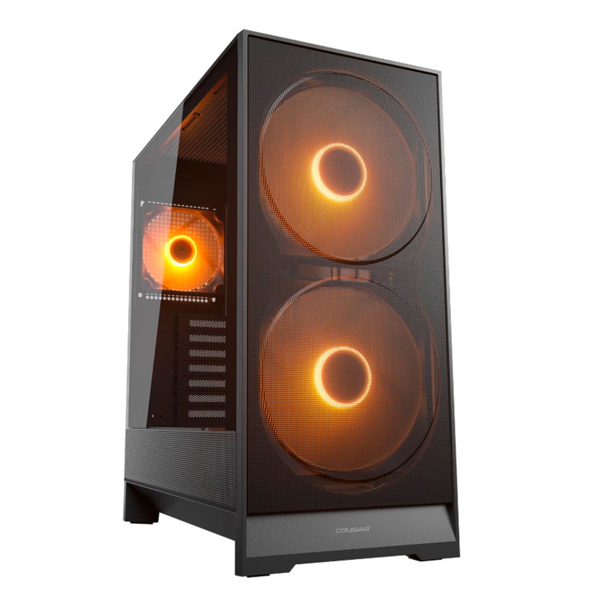 COUGAR - Gabinete Gamer Cougar Airface 180 Black 3 ventiladores incluidos