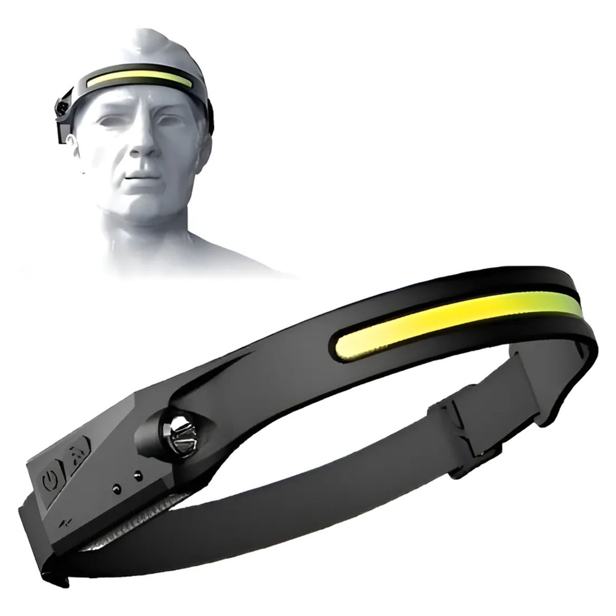 GENERICO - Linterna Led Cintillo Con Sensor Montado En La Cabeza Color de la luz Blanco Tecnopro