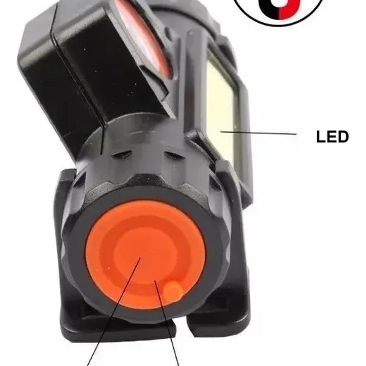 GENERICO - Linterna Cabeza Usb Led Cintillo Ciclismo Outdoor Trekking Luz Led Cob Recargable