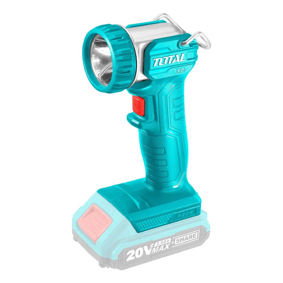 GENERICO - Linterna Lámpara Inalámbrica 20v 270 Lúmenes Total Linterna Pantone 322c Luz Blanco