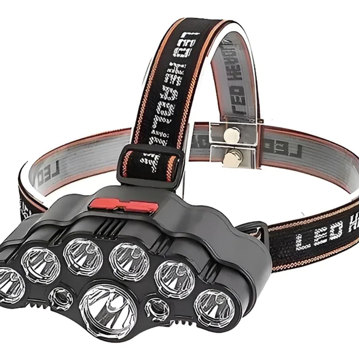 GENERICO - Linterna Minero Cabeza Recargable 8 Leds Potente 2 Baterias Color de la linterna Negro Color de la luz Blanco