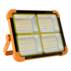 GENERICO - Luz Solar Portátil Led 100w 10000lm Ip66 Luz Emergencia Naranja Color de la luz Blanco Genérica RZW1000W