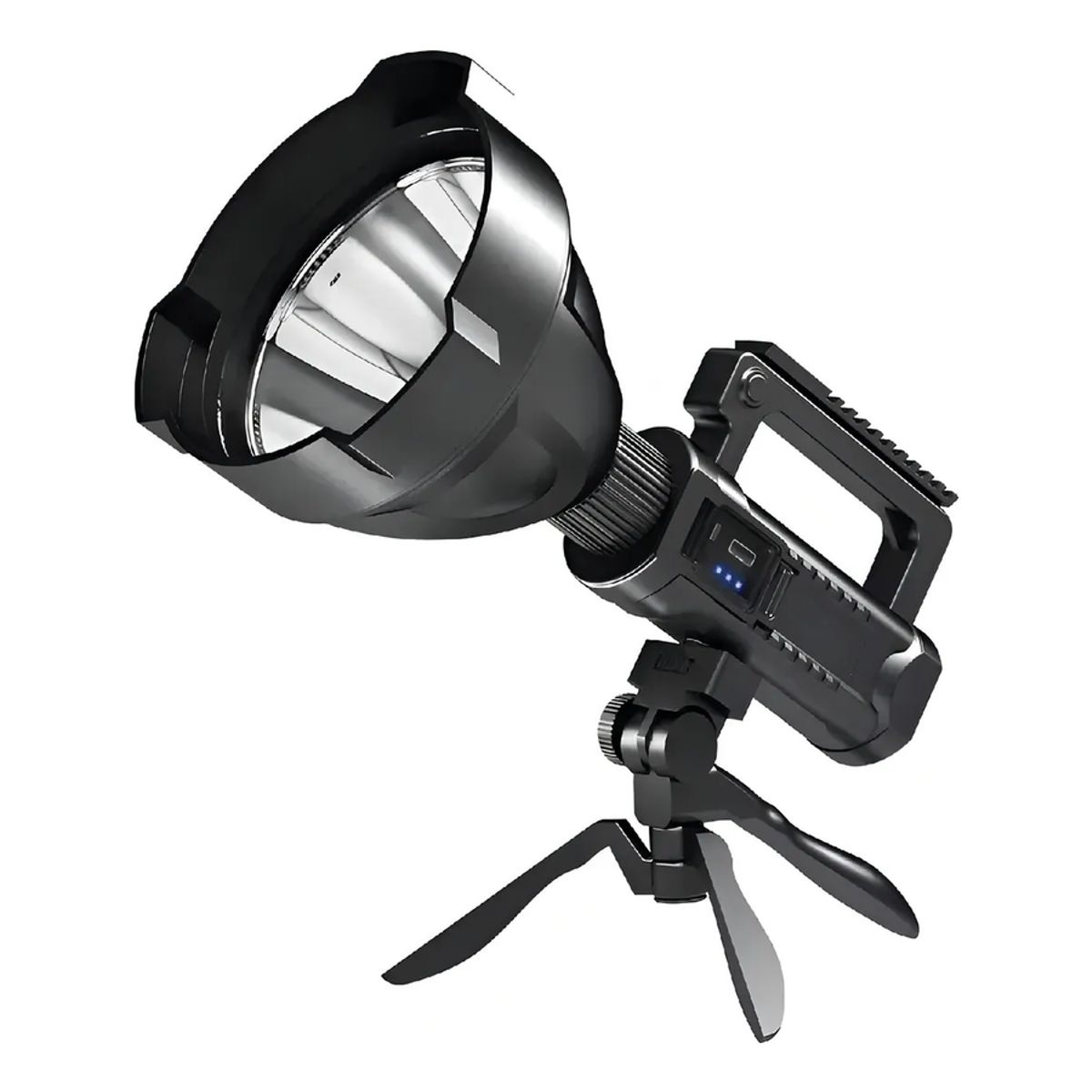 GENERICO - Linterna Led Usb Recargable Adkarpotente Con Tripode Color de la linterna Negro Color de la luz Blanco
