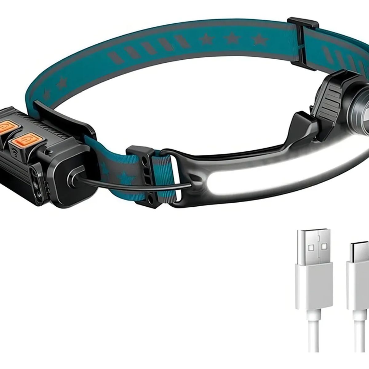 GENERICO - Linterna Frontal Led 1000lm Luz Camping Lampara De Cabeza Luz Blanco