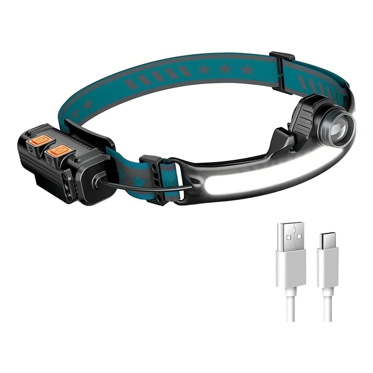 GENERICO - Linterna Frontal Led 1000lm Luz Camping Lampara De Cabeza Luz Blanco