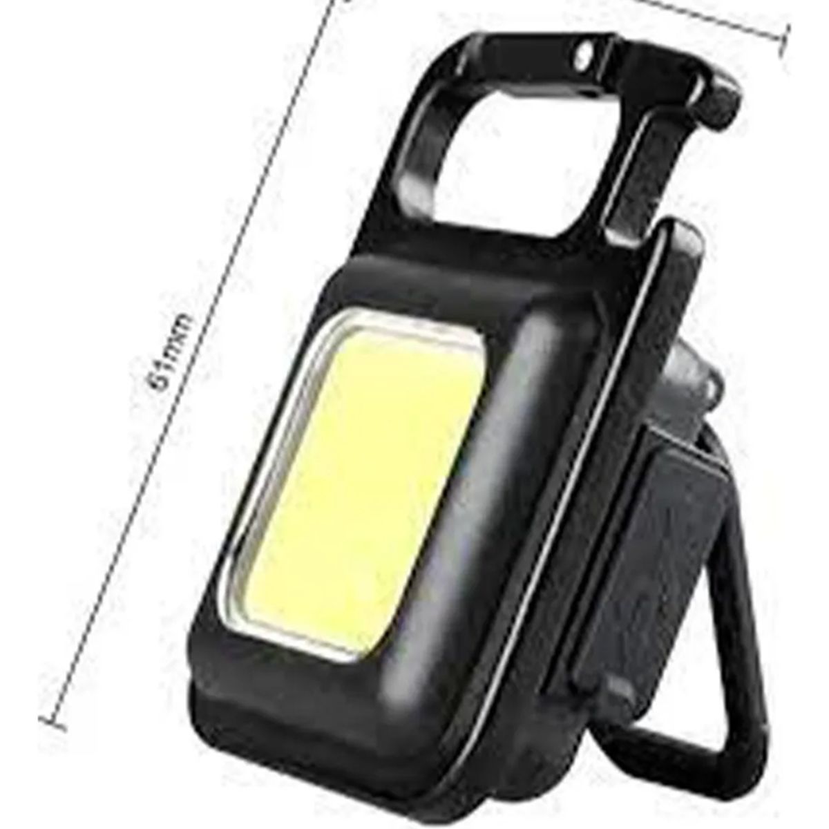 GENERICO - Mini Linterna Llavero Iman Led Cob Abridor Calidad Premium Color De La Linterna Negro Color De La Luz Blanco