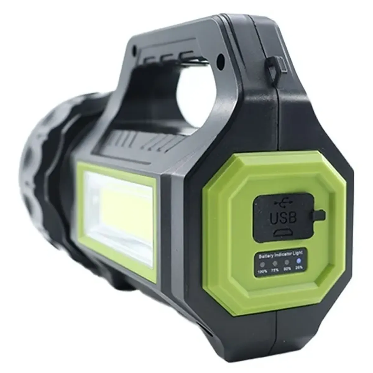 GENERICO - Foco Linterna Led Gigante Alcance 1200 Metros Usb Luz Blanco