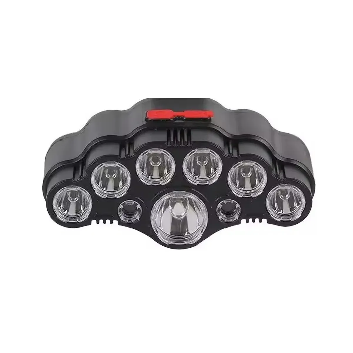 GENERICO - Linterna Frontal 9 Leds Recargable Usb 4 Modos De Trabajo Blanco Negro