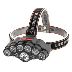 GENERICO - Linterna Minero De 9 Led Cabeza Ajustable Recargable Usb Linterna Negro Luz Blanco