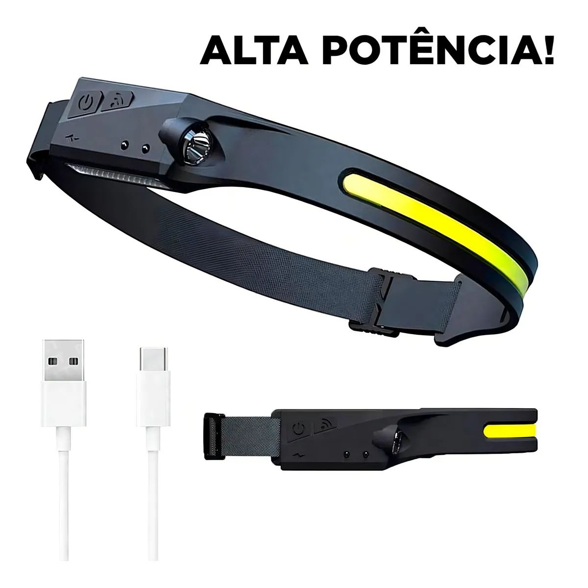 GENERICO - Linterna frontal con luz LED súper fuerte