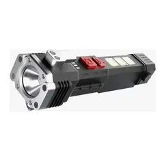 GENERICO - Linterna Solar Usb Emergencia Portátil Táctica Sobrevivencia Blanco Negro