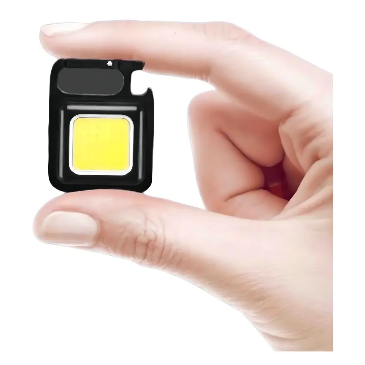 GENERICO - Linterna Led Cob Recargable Llavero Gancho Mini Luz Magnetic Linterna Negro Luz Blanco