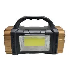 GENERICO - Linterna Portátil+ Panel Solar+ Cargador Celular +usb +cable Blanco Negra Con Otros Colores