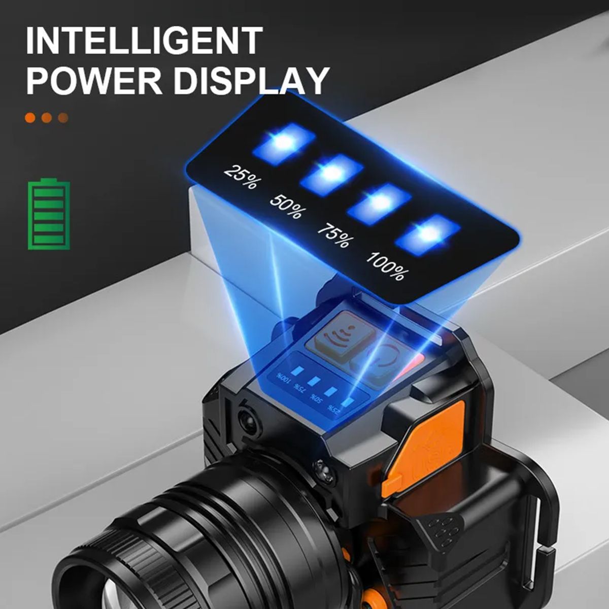 GENERICO - Linterna Frontal Led Cintillo Lampara De Cabeza Con Sensor