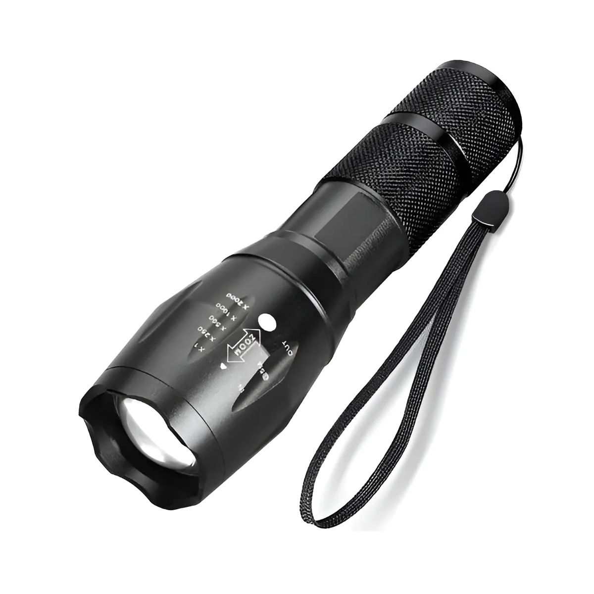 GENERICO - Linterna Recargable Led 10000 Lumen T6 Zoom 5 Modos  Promot Blanco Negro
