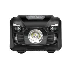 GENERICO - Linterna Para La Cabeza Con Sensor Inteligente Y Impermeable Blanco Negro