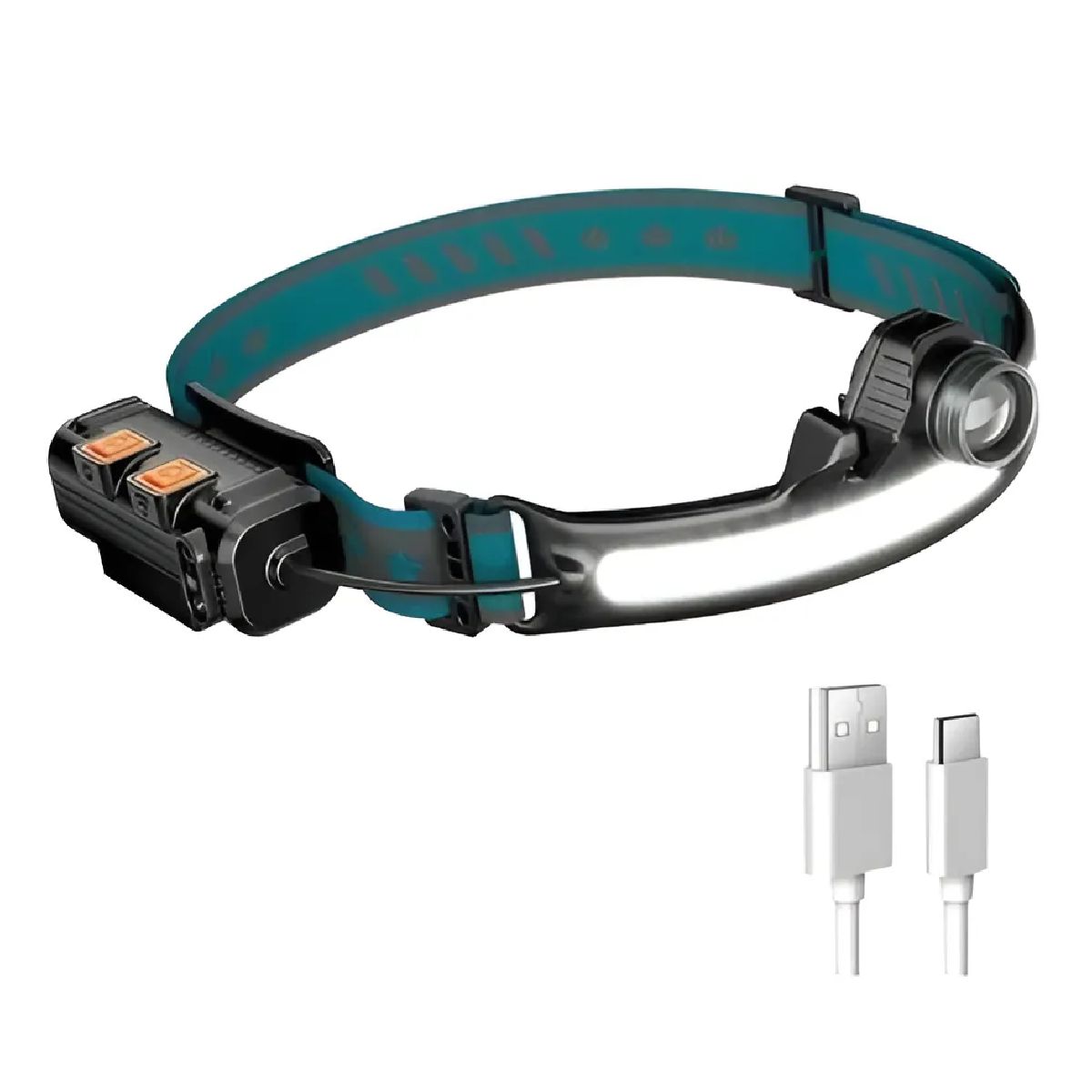 GENERICO - Linterna Lampara Frontal Cabeza Camping Led Alta Potencia Blanco