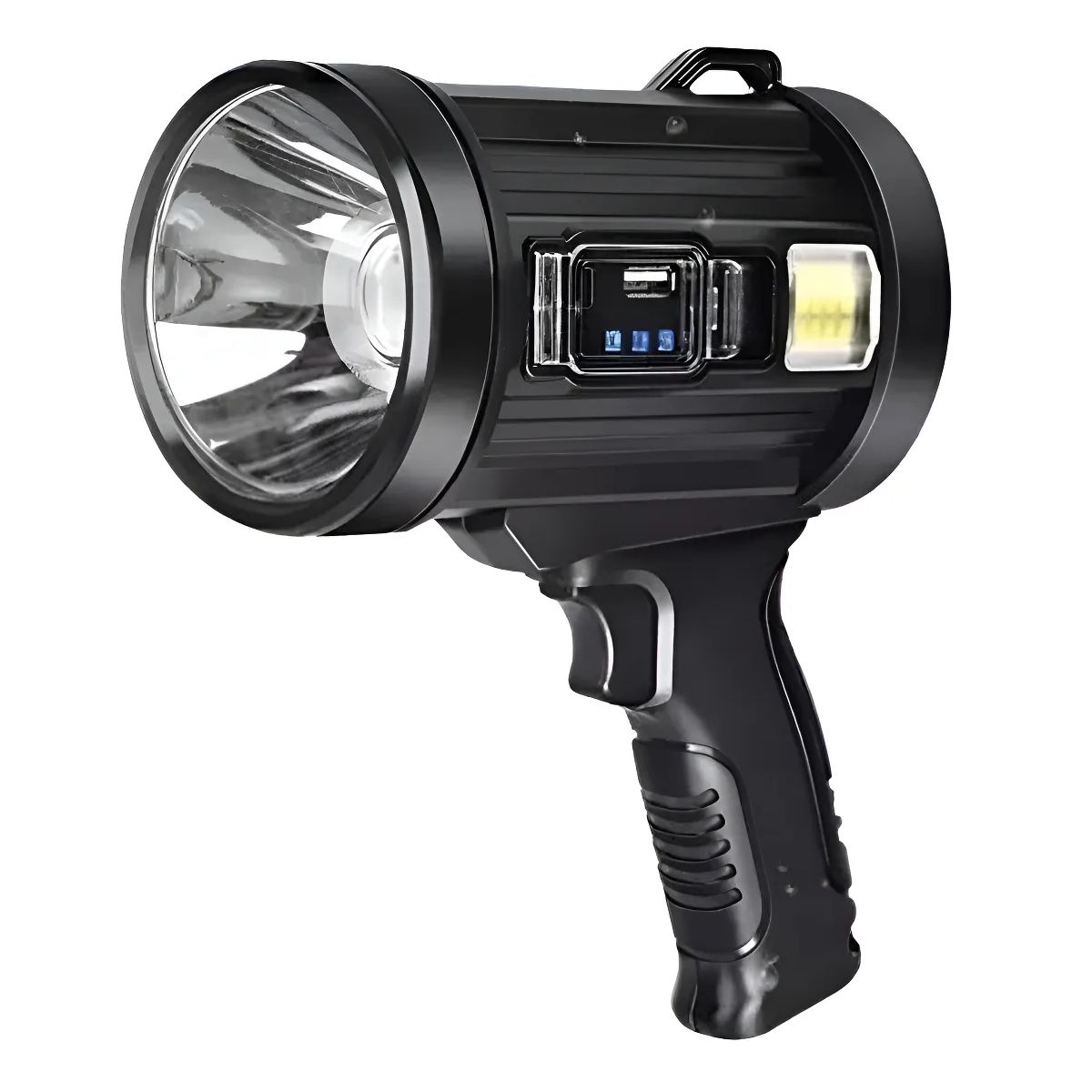 GENERICO - Súper Potente Linterna Led De Mano Carga Solar Blanco Negro