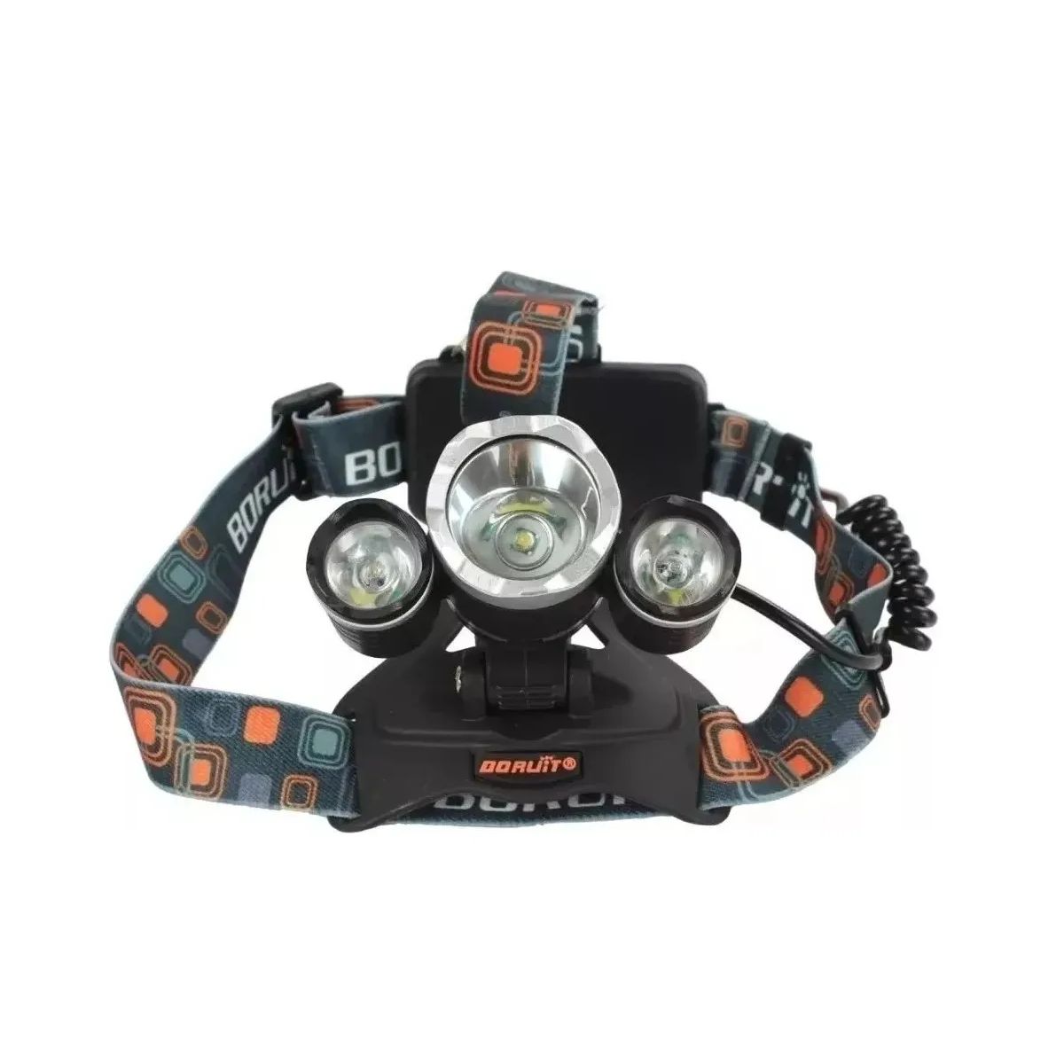 GENERICO - Linterna Led Minero Frontal 5000 Lumenes Bordó Negro