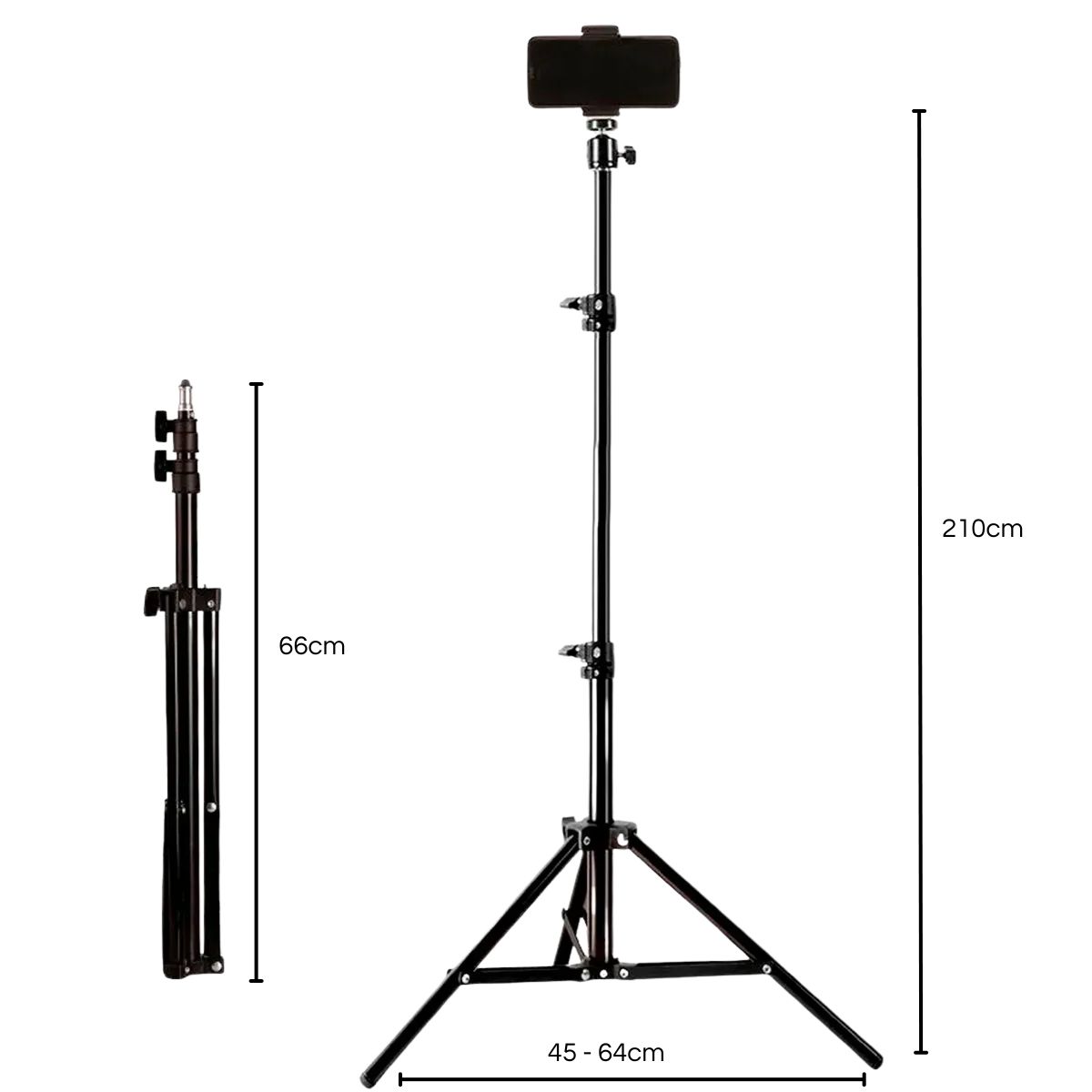 GENERICO - Soporte Tripode Para Celular Retráctil 2.1 Mts Videos Fotos