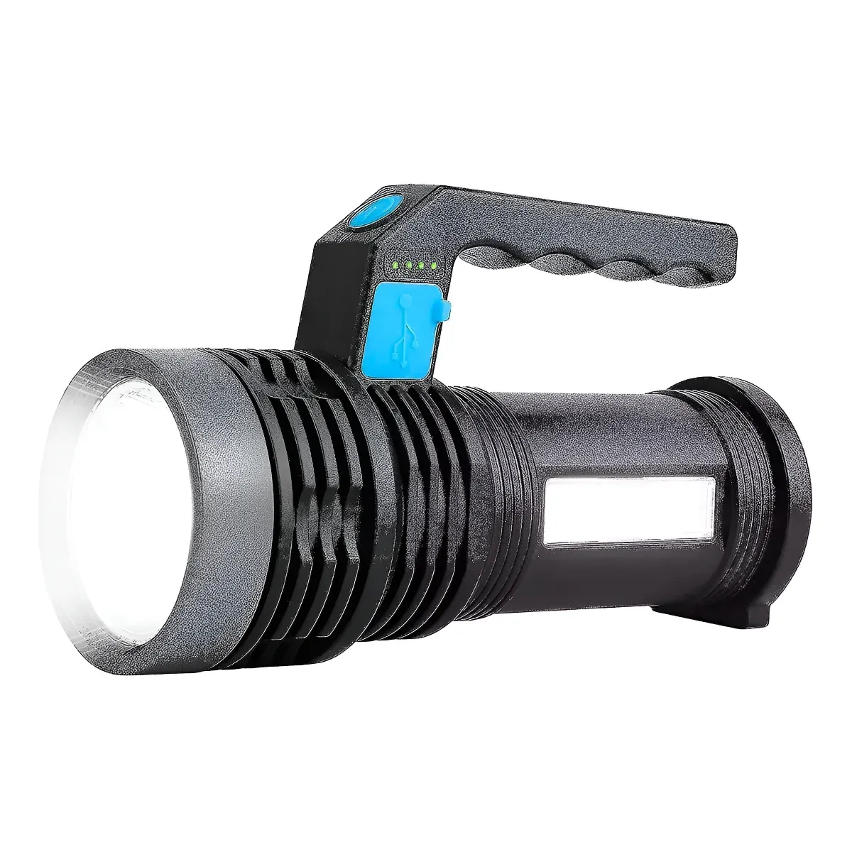 GENERICO - Linterna Tactica Led Multifunción Recargable Blanco