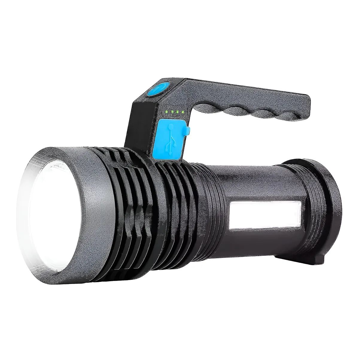 GENERICO - Linterna Tactica Led Multifunción Recargable Blanco